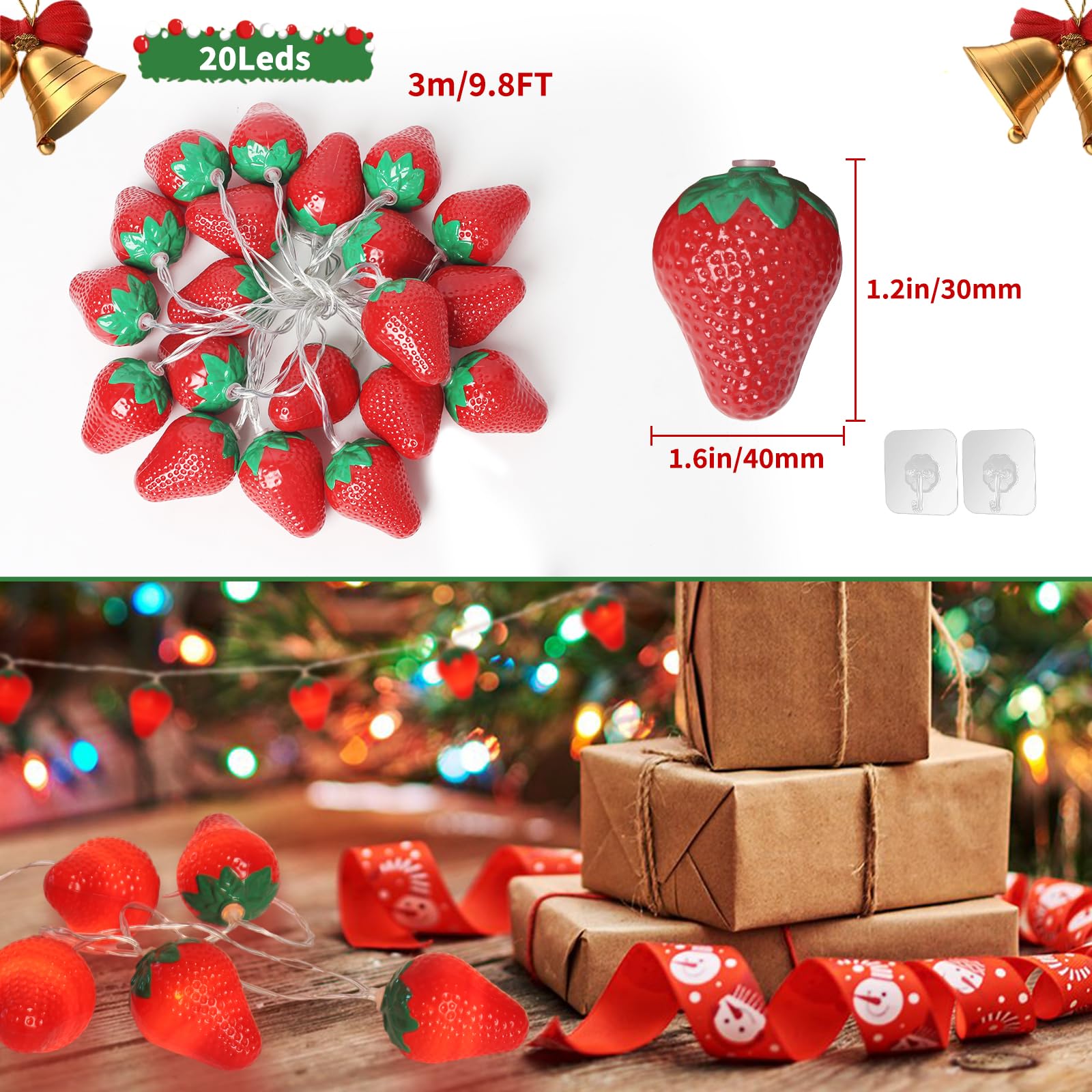 Amazon.com: SDOUBLEM 3M 20LED Fruit Strawberry String Lights